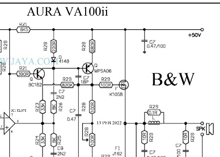 POWER AMPLIFIER B&W AURA VA100ii - Kumpulan Skema Audio