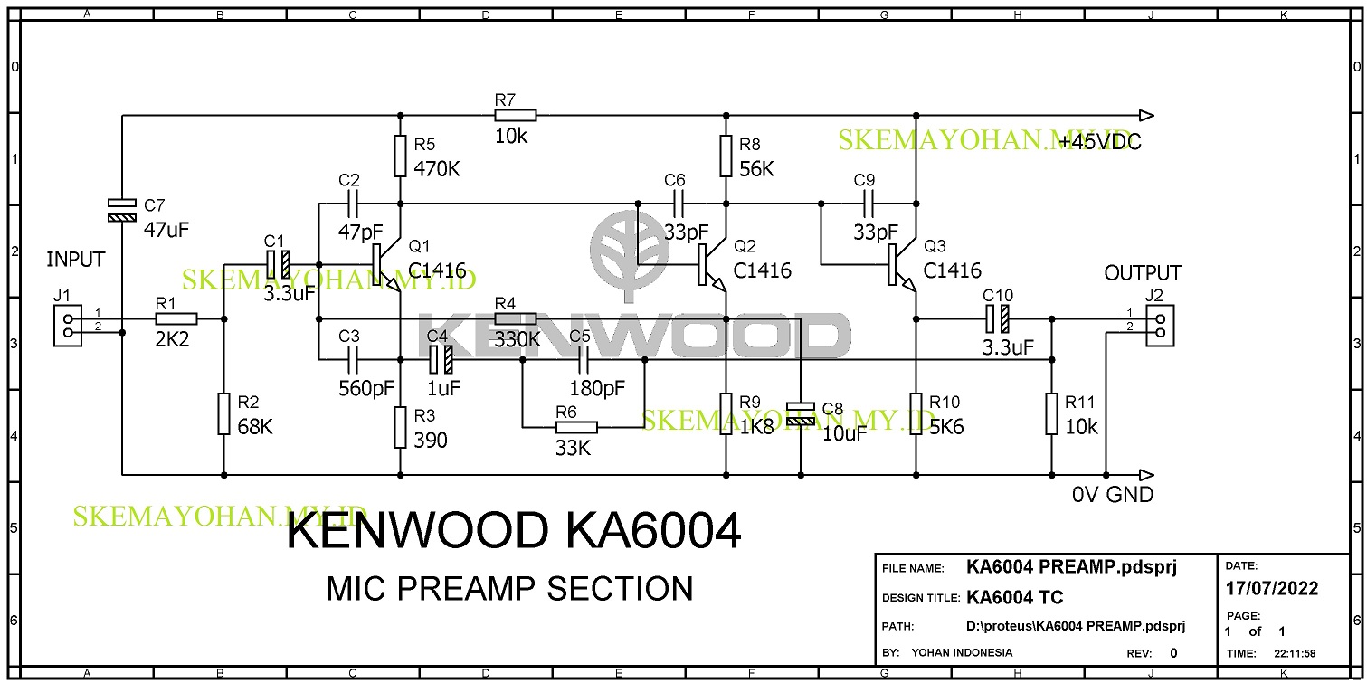 KENWOOD KA6004 PREAMP MIC