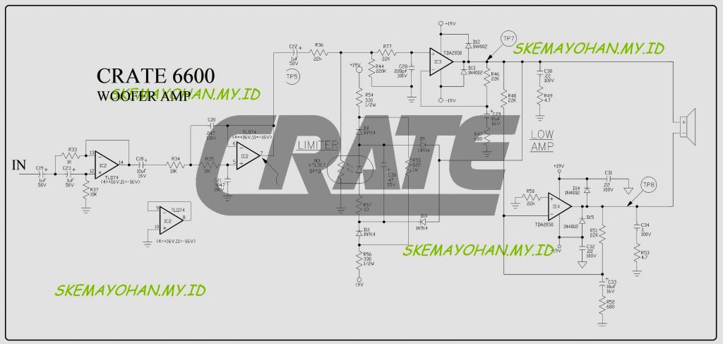 SUBWOOFER TDA2050 19VDC