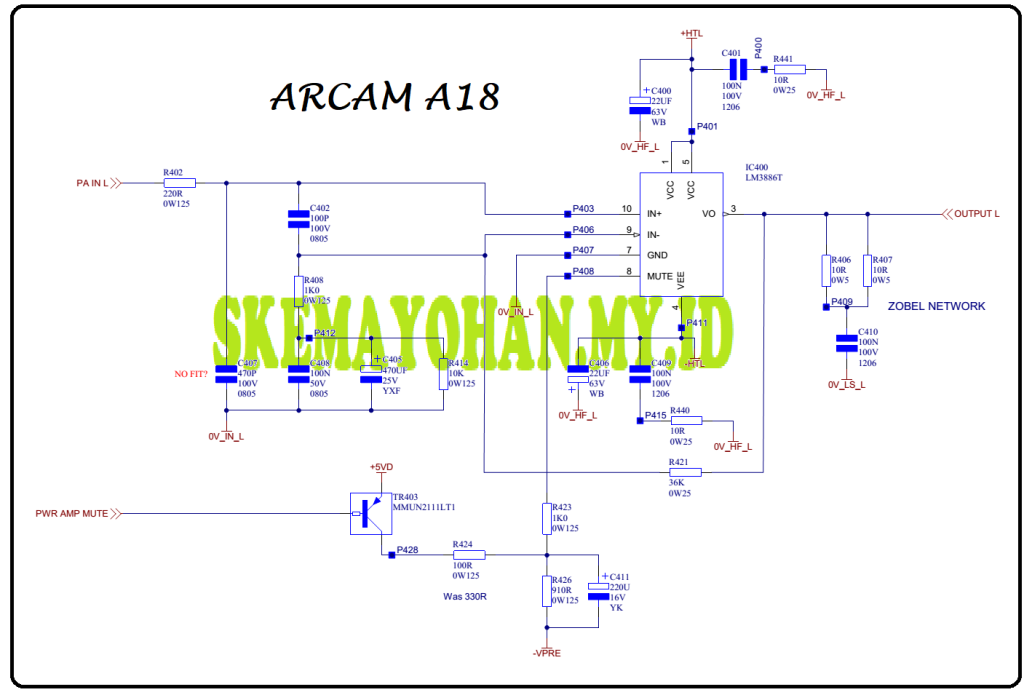 POWER LM3886 arcam a18